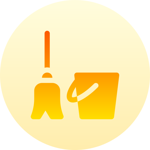 집 청소 Basic Gradient Circular icon