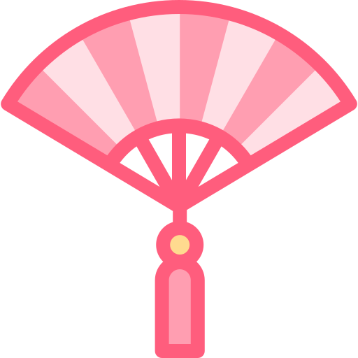 Paper fan Detailed color Lineal color icon