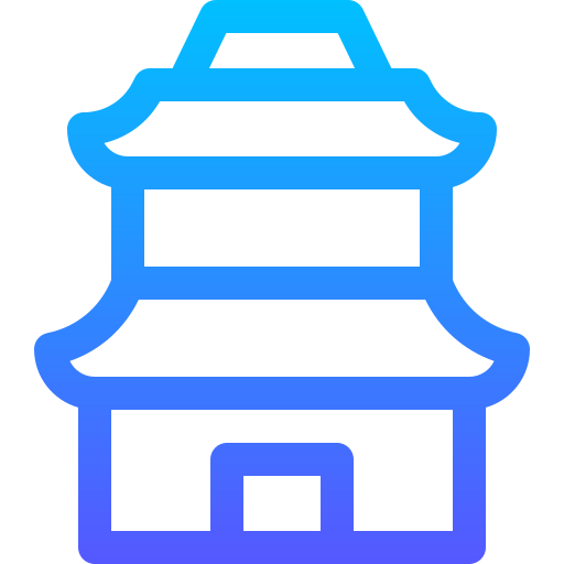 храм Basic Gradient Lineal color иконка