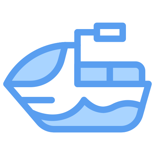 bateau à propulsion Generic Blue Icône