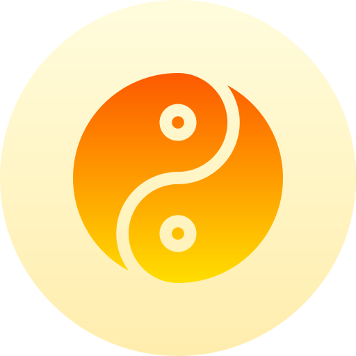 yin yang Basic Gradient Circular icona