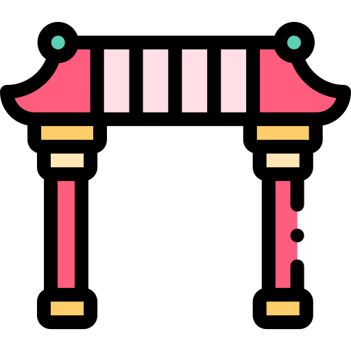 Świątynia Detailed Rounded Lineal color ikona