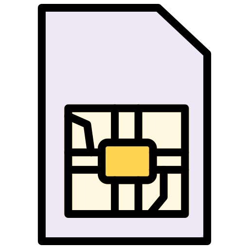 Sim card Generic Outline Color icon