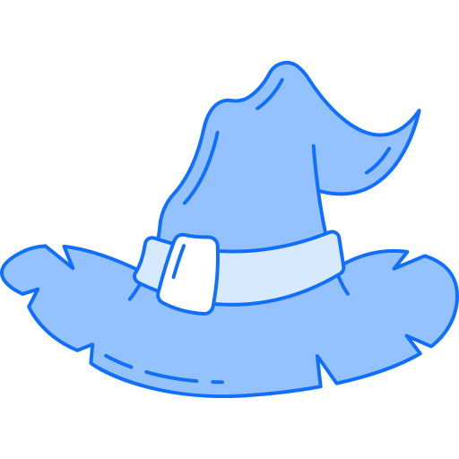 sombrero de bruja Generic Blue icono