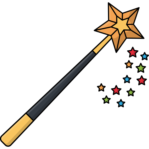 마법의 지팡이 Generic Thin Outline Color icon