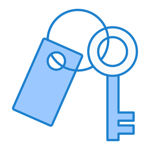 Room key Generic Blue icon