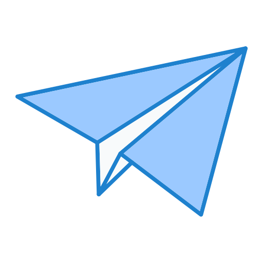 avião de papel Generic Blue Ícone