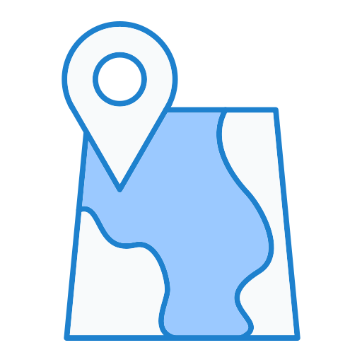 localização no mapa Generic Blue Ícone