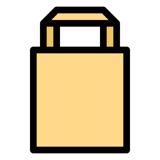 Shopping bag Generic Outline Color icon