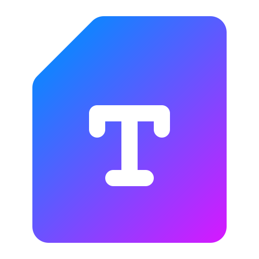 lettertype Generic Flat Gradient icoon