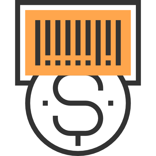 Barcode Meticulous Yellow shadow icon