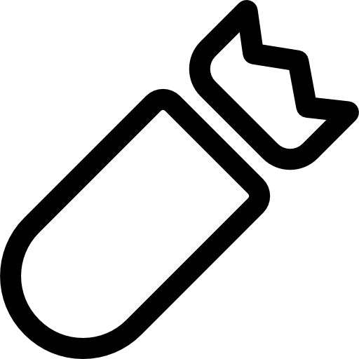 bomba Basic Rounded Lineal icona