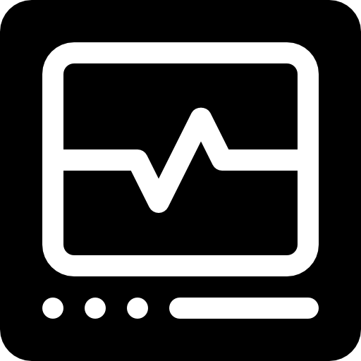 electrocardiograma Basic Rounded Filled icono