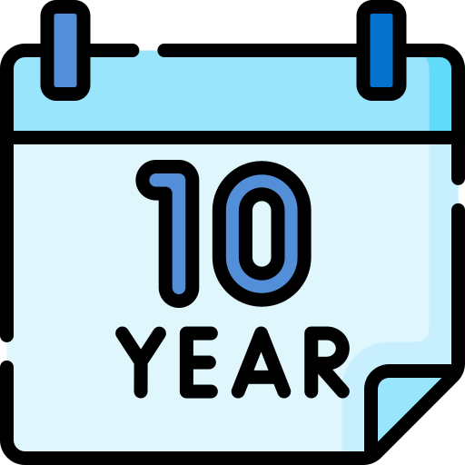 10 jahre Special Lineal color icon