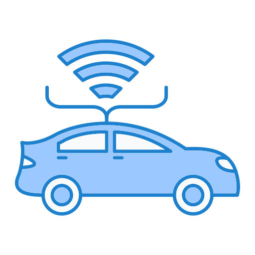 autonome auto Generic Blue icoon