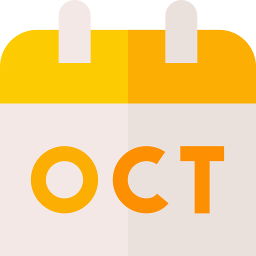 October Basic Straight Flat icon