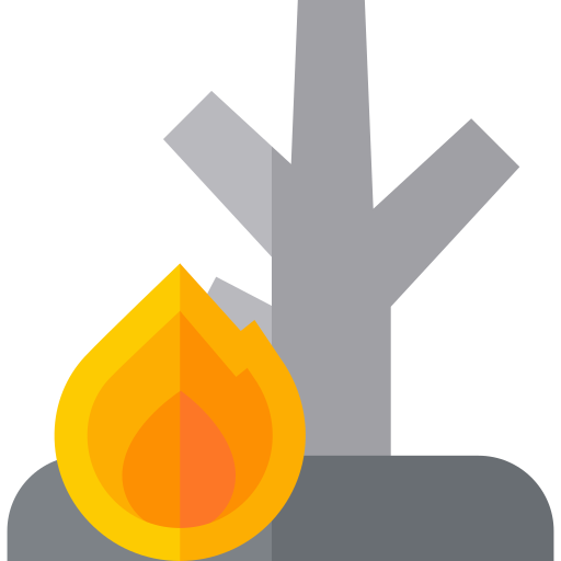pożar Basic Straight Flat ikona