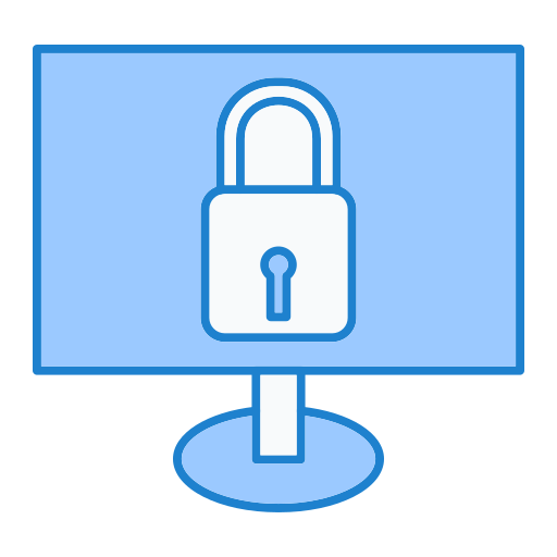 Online security Generic Blue icon
