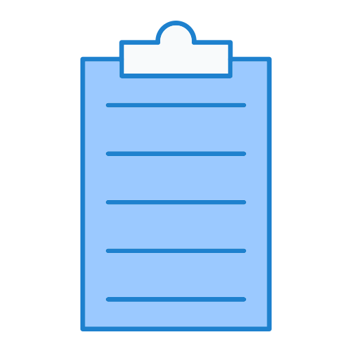 Clipboard Generic Blue icon
