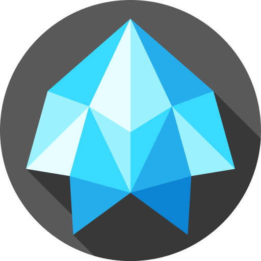 Gem Flat Circular Flat icon