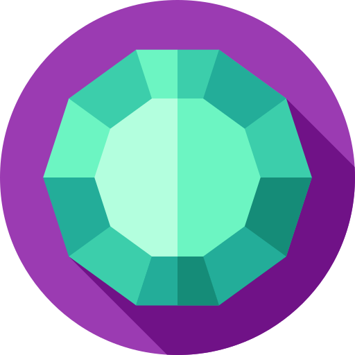 Gem Flat Circular Flat icon