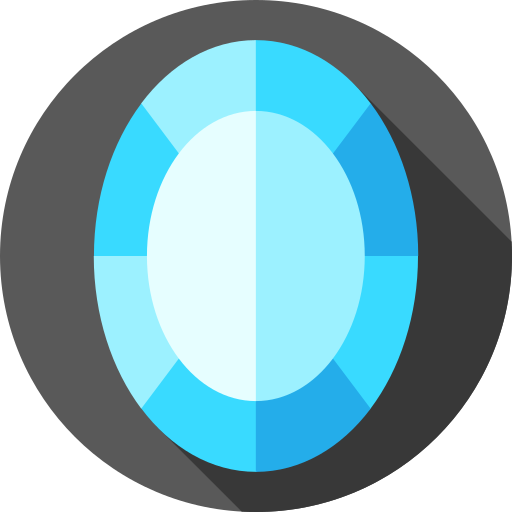 Gem Flat Circular Flat icon