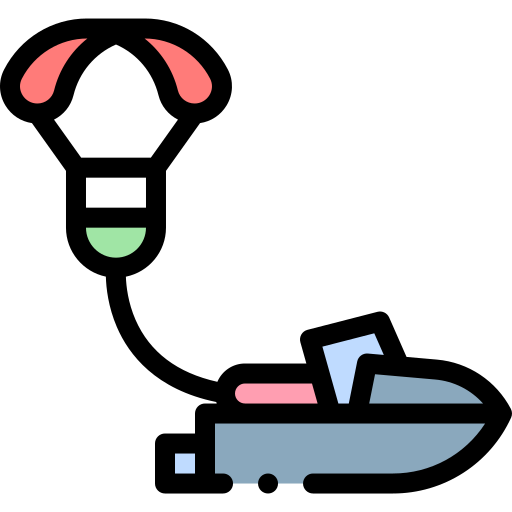parasailing Detailed Rounded Lineal color icon
