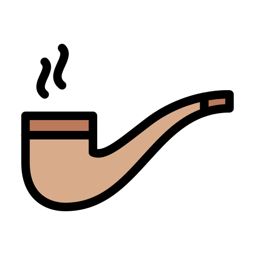 Smoking pipe Vector Stall Lineal Color icon
