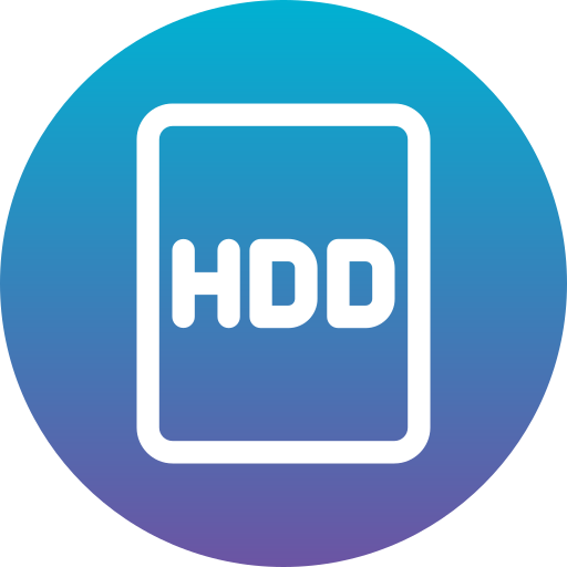 disco duro externo Generic Flat Gradient icono