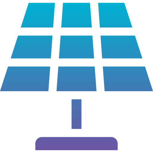 panel solar Generic Flat Gradient icono