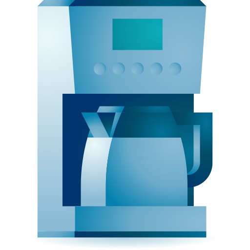 cafetera 3D Toy Gradient icono