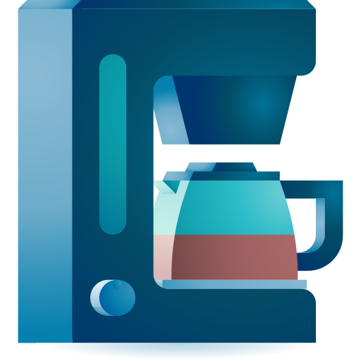 커피 메이커 3D Toy Gradient icon