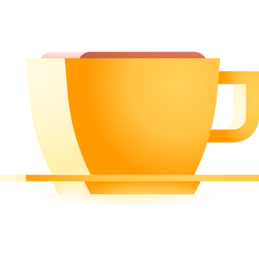 Coffee cup 3D Toy Gradient icon