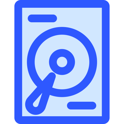 hard disk drive Generic Blue icoon