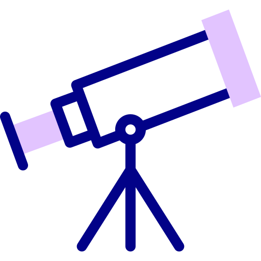 Telescope Detailed Mixed Lineal color icon