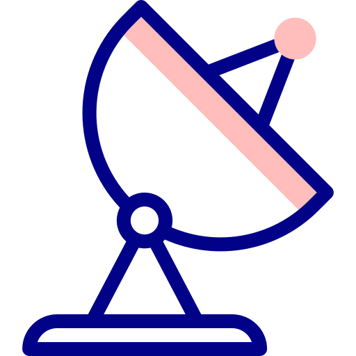 antena parabólica Detailed Mixed Lineal color icono