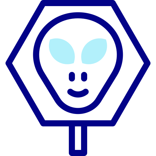 außerirdischer Detailed Mixed Lineal color icon