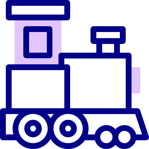 Locomotive Detailed Mixed Lineal color icon
