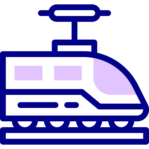 High speed train Detailed Mixed Lineal color icon