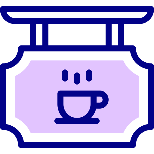 cafe Detailed Mixed Lineal color icon