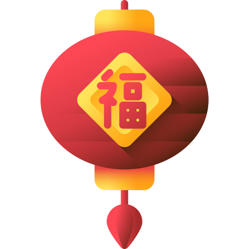 chińska latarnia 3D Color ikona