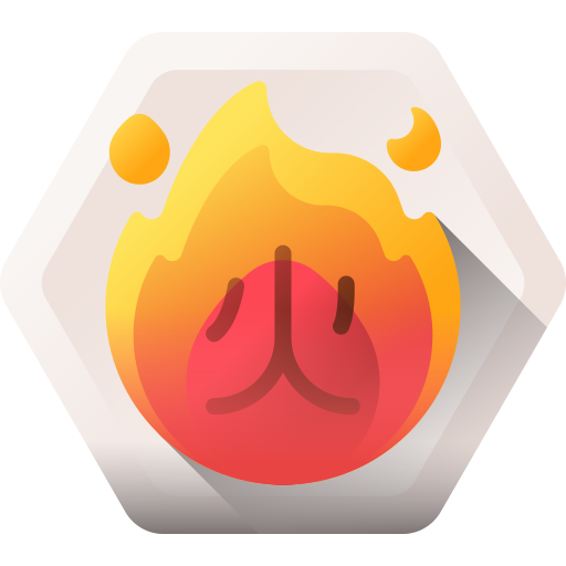 fuego 3D Color icono