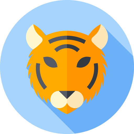 tigre Flat Circular Flat icono