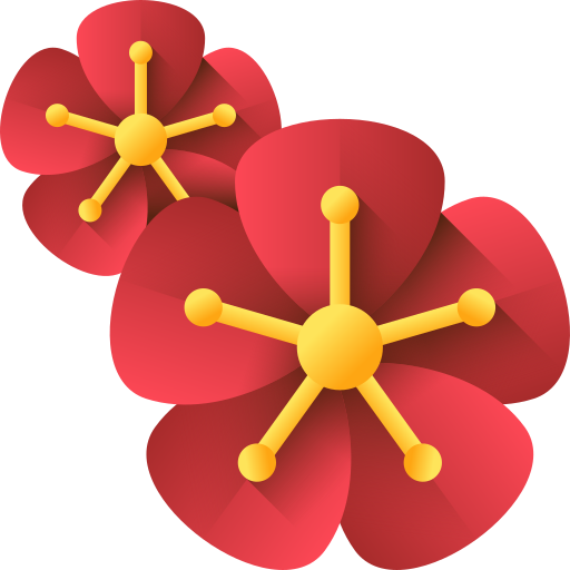 flor 3D Color Ícone