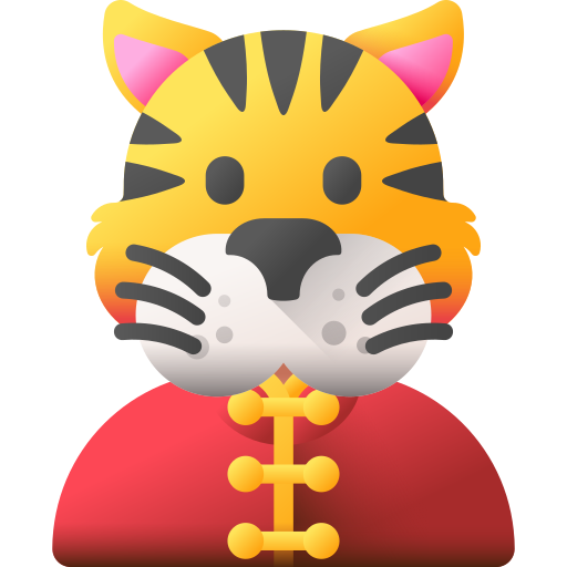 tijger 3D Color icoon