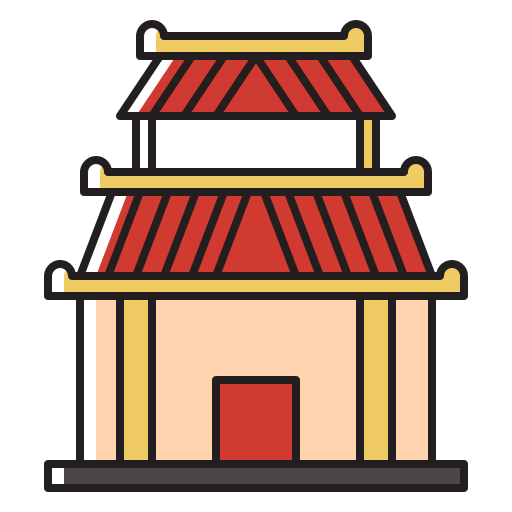 tempio cinese Generic Color Omission icona