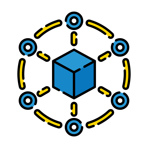 blockchain Generic Outline Color icoon