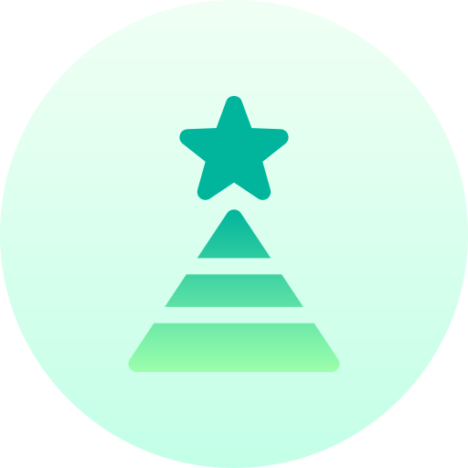 Pyramid Basic Gradient Circular icon