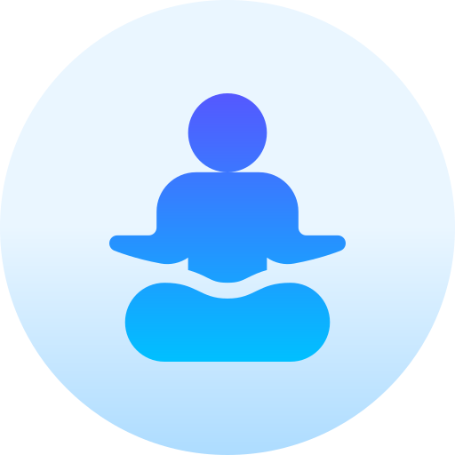 Meditation Basic Gradient Circular icon