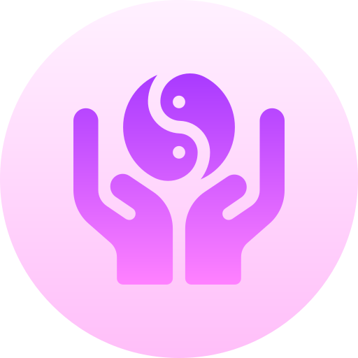 Meditate Basic Gradient Circular icon